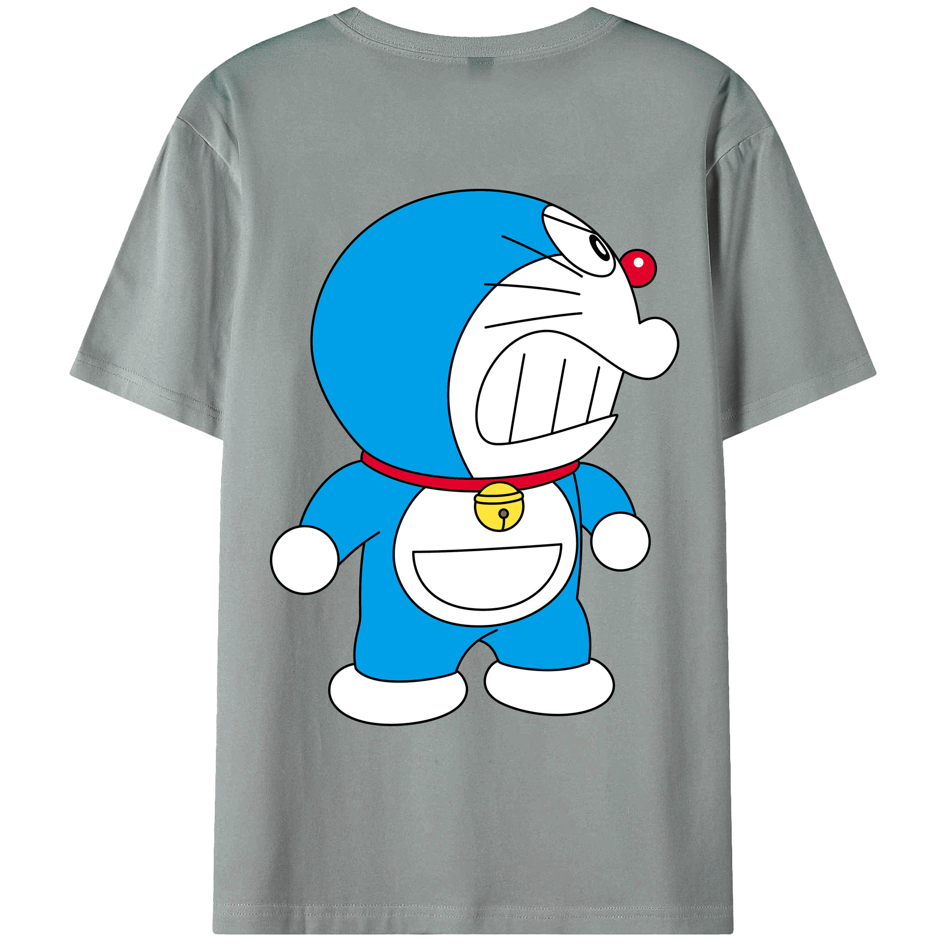 （画像用） ドラえもん Doraemon 綿100％ メンズ半袖Tシャツ（バックプリント） 通気性